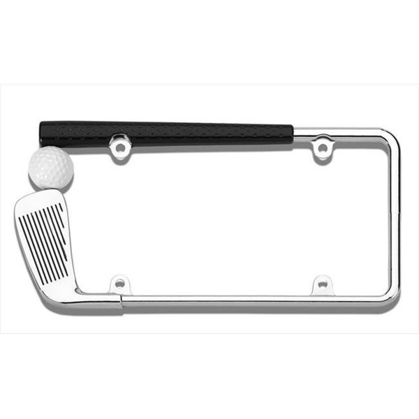 Strike3 Golf Club License Plate Frame; Chrome And Painted ST11098